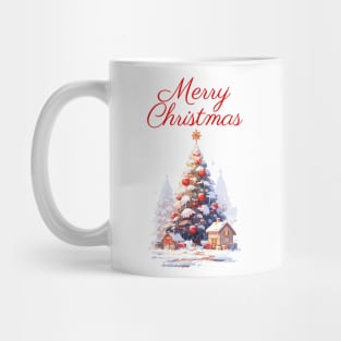 Merry Christmas decorated tree Mug